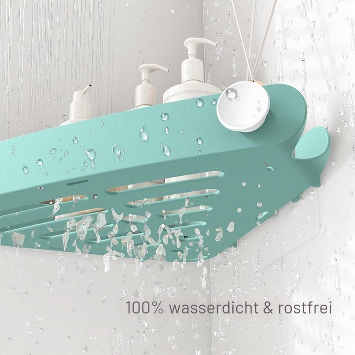 Sotfamily Plastik Duschablage ohne Bohren Ecke (Nur Für 90°), 2 Stück Duschregal Badregal ohne Bohre