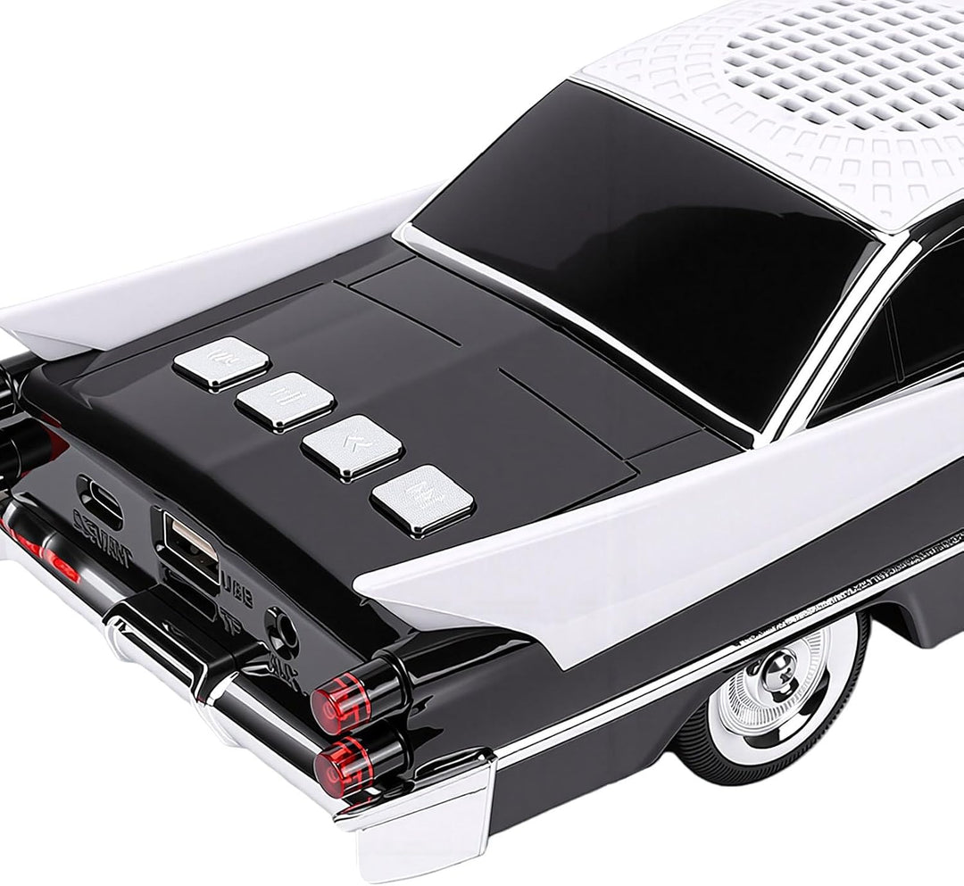 Tangxi Retro Oldtimer Bluetooth Lautsprecher, Tragbarer Kabelloser Automodell Lautsprecher mit LED L