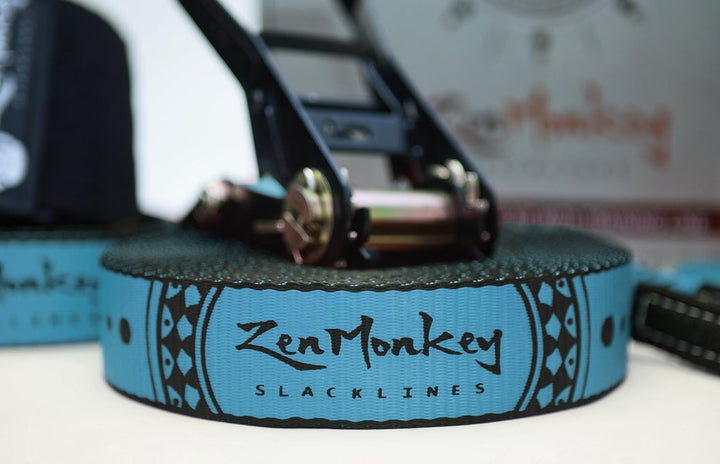 ZenMonkey Slacklines Kit mit Baumschutz, Stofftragetasche und Anleitung (evtl. nicht in deutscher Sp