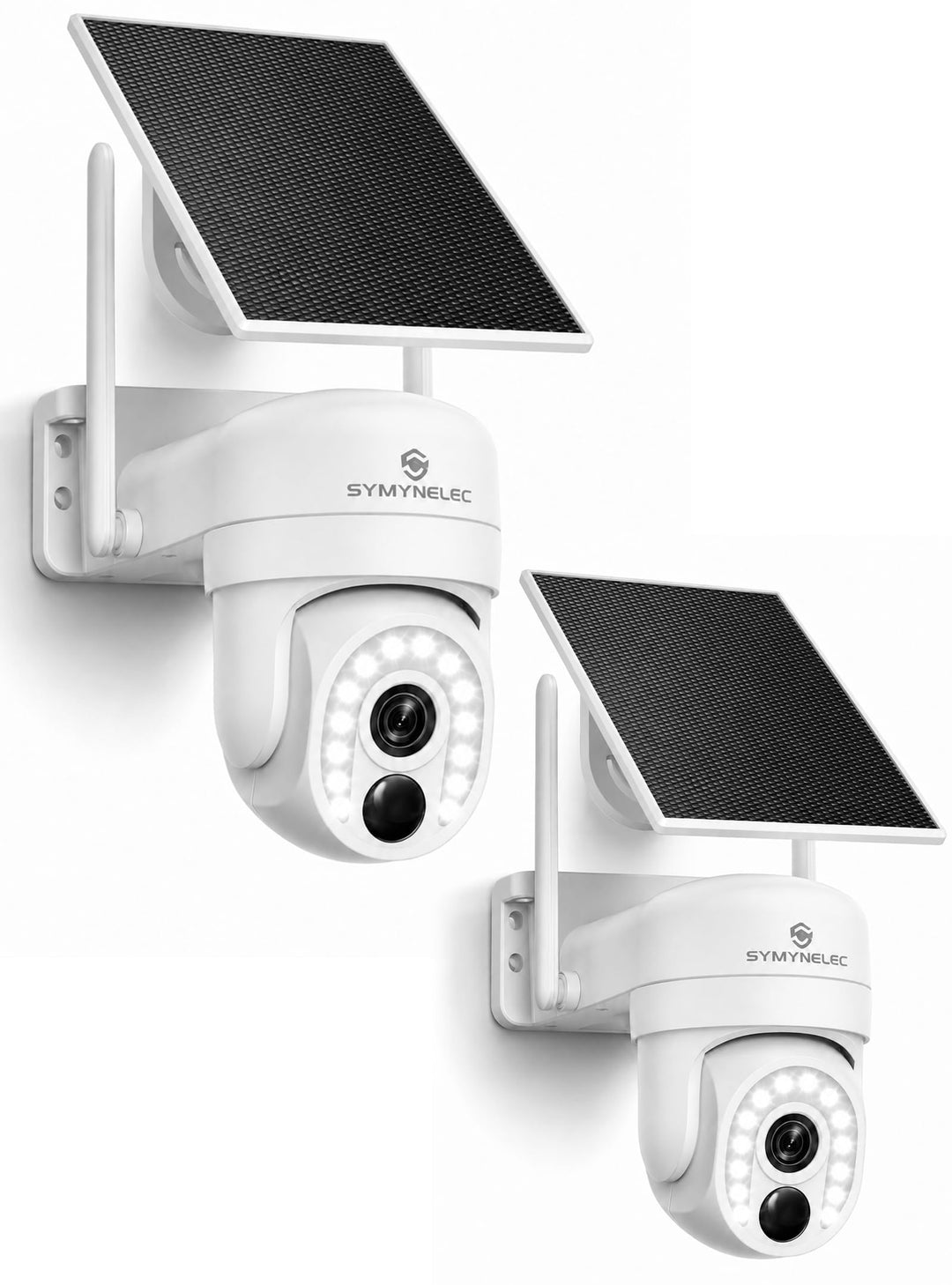 SYMYNELEC 2K Überwachungskamera Aussen Akku Solar 5GHz/2,4GHz WLAN 5 Ghz / 2,4 Ghz 2 Stück, 5 Ghz /