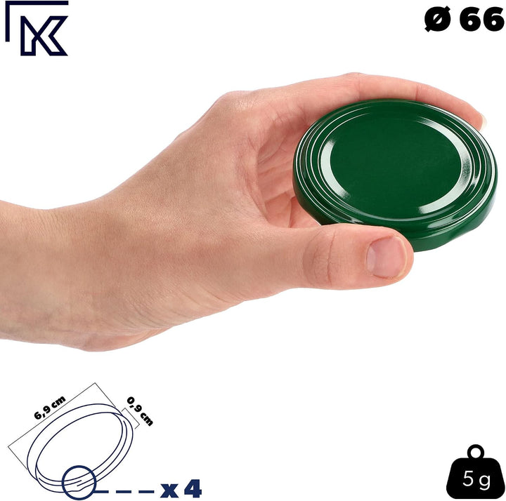 KADAX 100er Set Einmachgläser 200ml TO66, Marmeladengläser Vorratsgläser Mason Jar mit Schraubdeckel