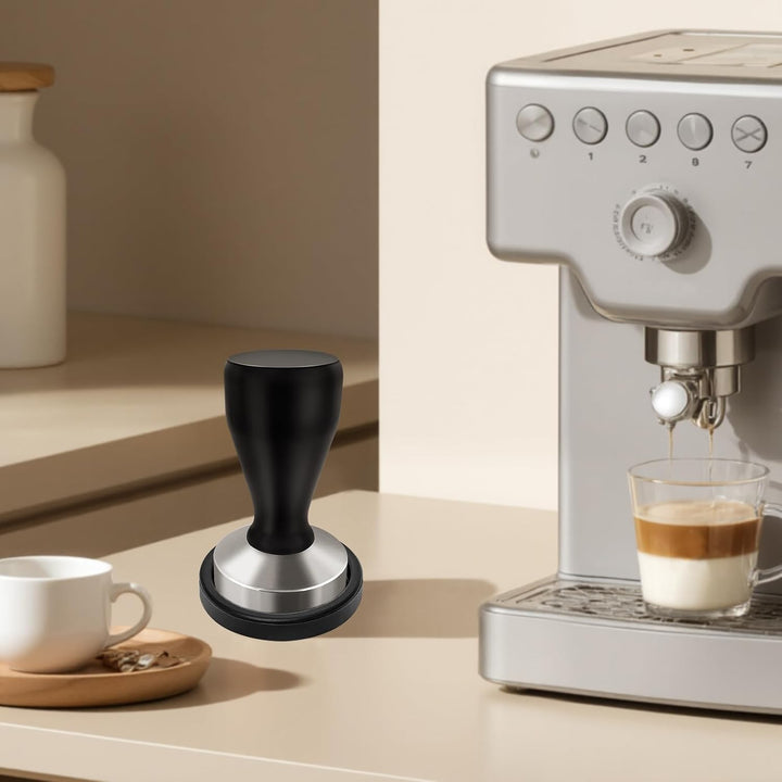 Philorn 51mm Kaffee Tamper aus Edelstahl, Espresso-Stampfer mit Silikonkissen, Kaffeemehlpresser mit
