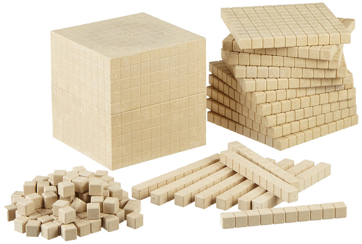 Dienes Grundsortiment Würfel 121 teilig, mathematische Dezimalwürfel im Set
