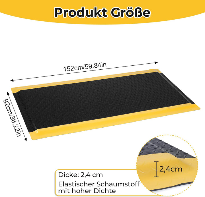 92x152cm Anti-Ermüdungsmatte Ergonomische Arbeitsplatzmatte, 92x152cm