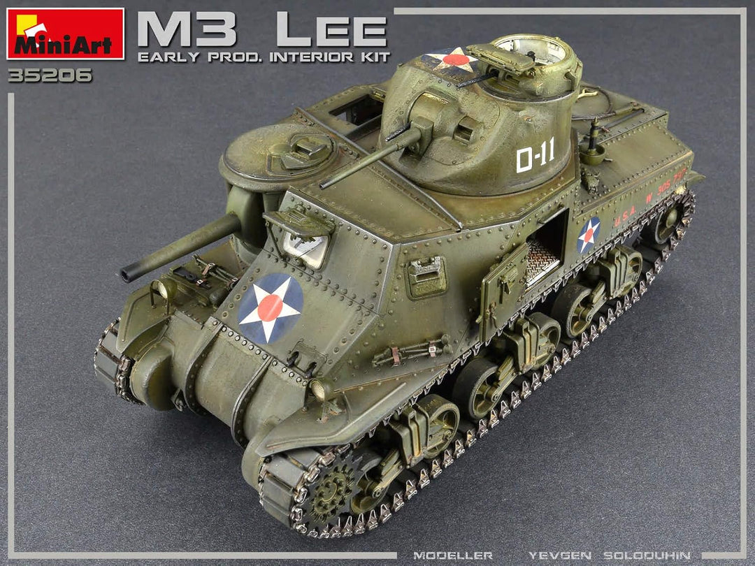 Mini Art 35206 1:35 M3 Lee Frühe Produkt. m. Interieur-originalgetreue Nachbildung, Modellbau, Plast