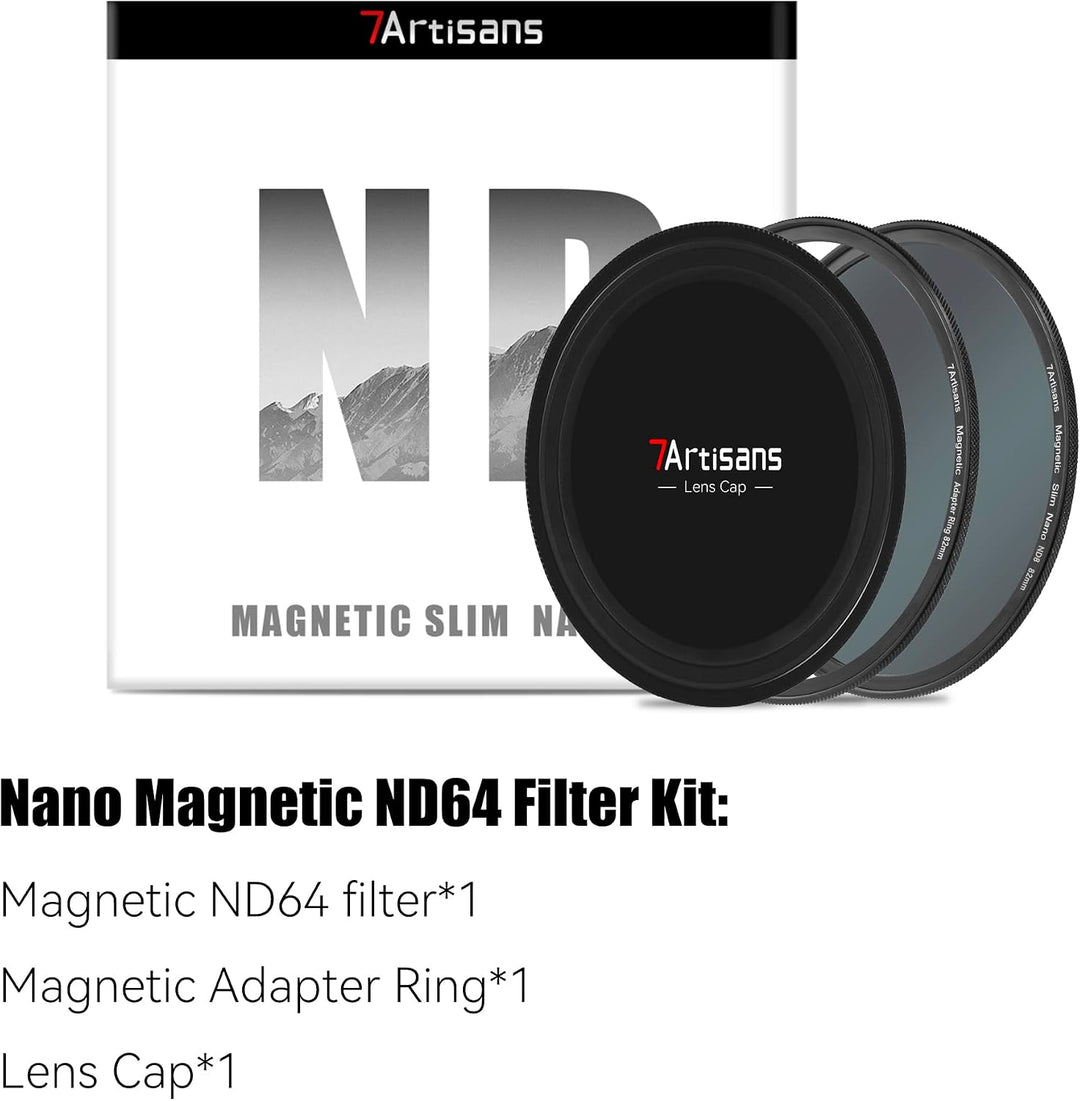 7artisans Nano-Magnetfilter UV-Filter ND-Lichtreduktionsfilter/CPL-Polarisationsfilter/GND-Verlaufsf