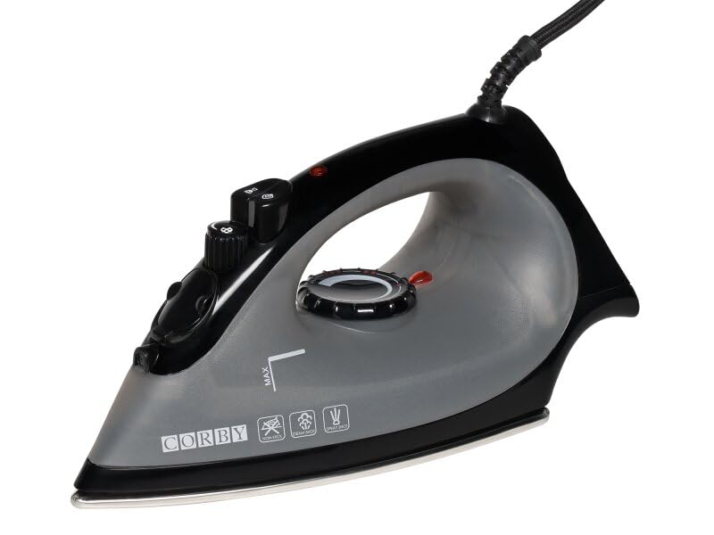 Corby Sherwood Dampfbügeleisen, 1200W, Schwarz, EU-Stecker