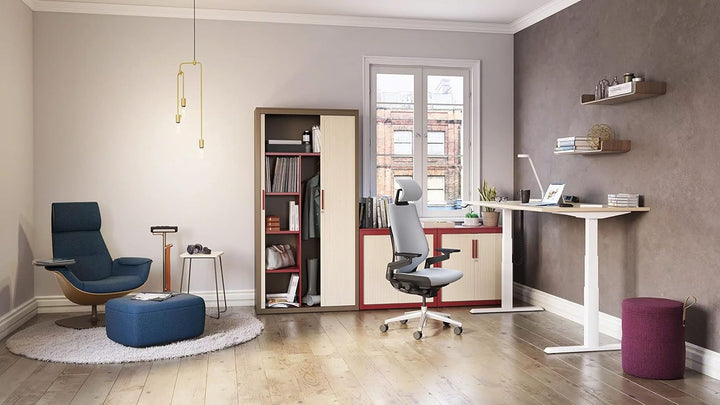 Steelcase Gesture Ergonomischer Bürostuhl mit 360° Armlehnen und 3D-Live Back Lumbalstütze Onyx Schw