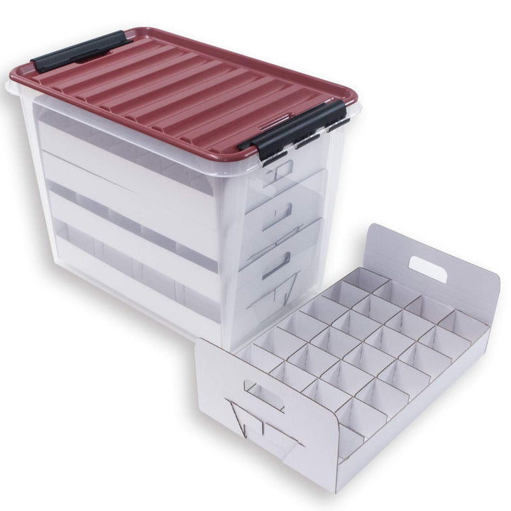 Quality-Collection Weihnachtskugel Box, Christbaumkugel Box, Christbaumschmuck und Deko (61 Liter)