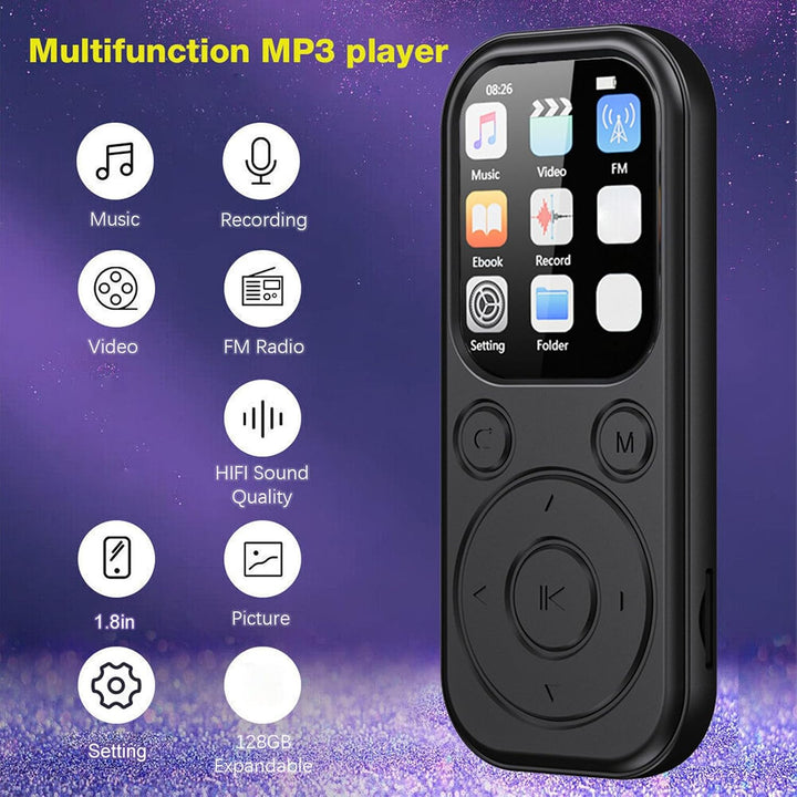 SENECESLI MP3-Player mit Bluetooth 5.4, 32GB Speicherkarte | 2,01-Zoll-Bildschirm, Verlustfreier Hi-