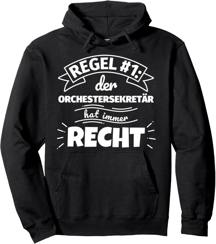 Orchestersekretär lustiger Spruch Geschenke Beruf - Regel Nu Pullover Hoodie