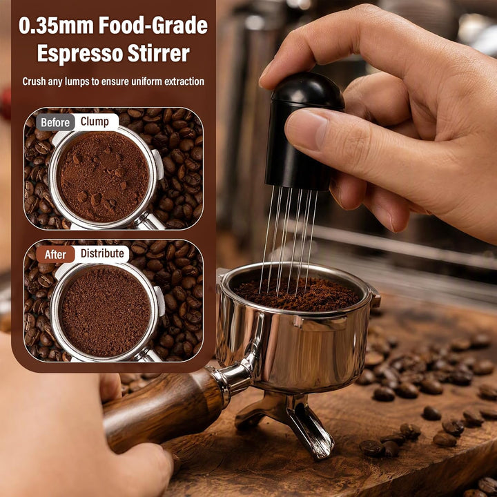 Espresso Zubehör Set mit Tamper WDT Tool Leveler Tampermatte 51mm, 51mm
