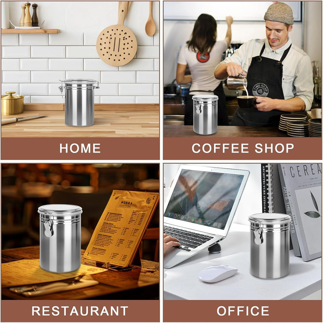 2 Stück Kaffeedose Luftdicht mit Deckel, 1.8 L Kaffeebohnen Behälter