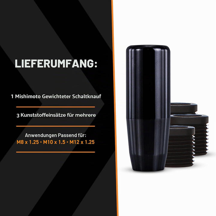 Mishimoto MMSK-BK Gewichteter Schaltknauf Schwarz, Schwarz
