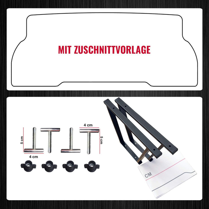 BREMER SITZBEZÜGE Klappmatratze &amp; Pulverbeschichtete Multiflexboard Konsole kompatibel mit VW Multiv