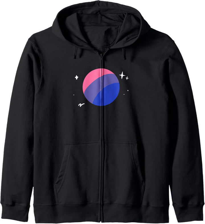 Bisexueller Planet LGBTQ Bi Pride Flagge Weltraum Kapuzenjacke