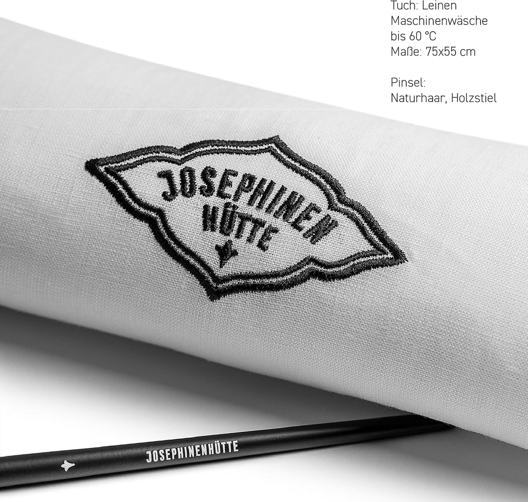 Josephinenhütte Pflegeset (Leinentuch und Pinsel)