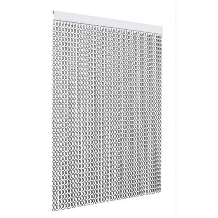 TENDAGGIMANIA - FLIEGENVORHANG für Türen und Fenster, Modell: Kette aus Aluminium - Farbe: Grau - Ma