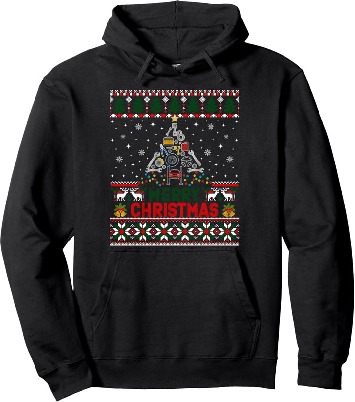 Mechaniker Hemd Mechaniker Weihnachtsbaum Hässliche Pullover Pullover Hoodie