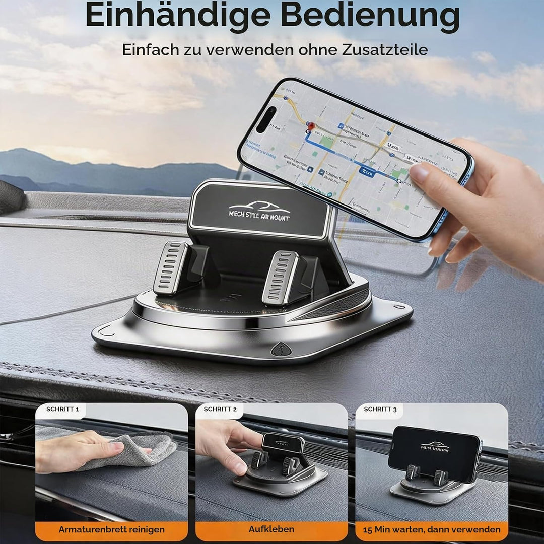 360-Grad-Drehung Armaturenbrett-Handyhalter fürs Auto, Dashboard-Handyhalters mit starker Adsorption