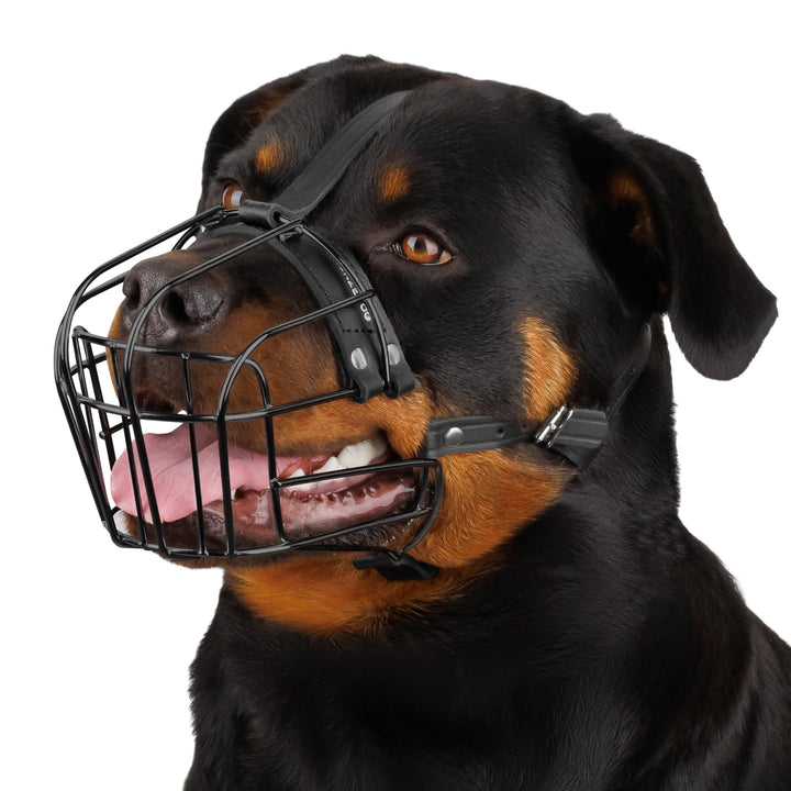 BRONZEDOG Hundemaulkorb Verstellbar Robustes PVC/Metalldrahtkorb für Grosse und Sehr Grosse Hunde mi