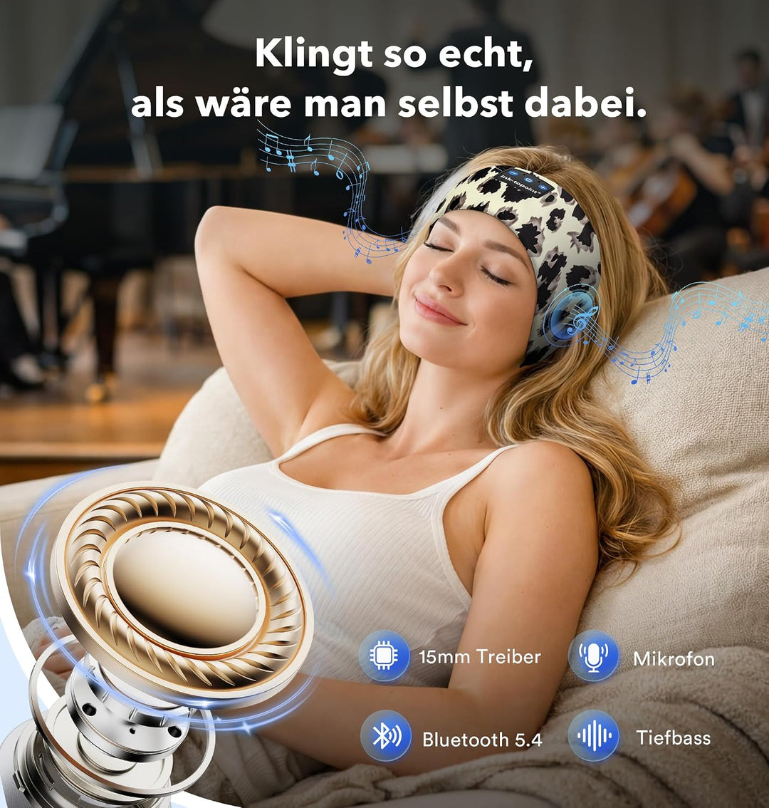 Schlafkopfhörer Bluetooth,Schlaf Kopfhörer Stirnband Bluetooth 5.4 Kopfhörer Geschenk für Männer/Fra