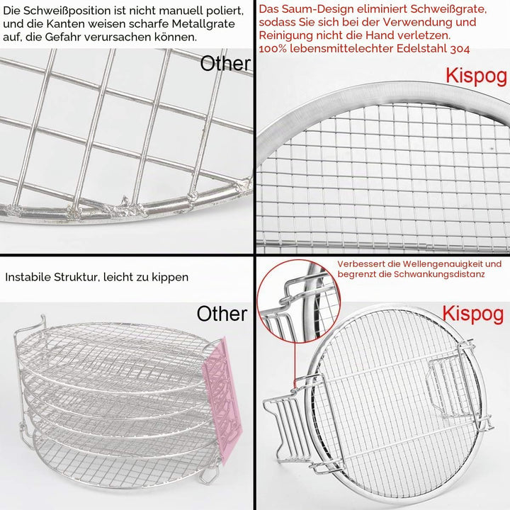 Dehydrator Rack für Ninja Foodi 6,5 &amp; 8 qt, Instant Pot Duo Crisp 8 qt, Lebensmittelqualität Edelsta