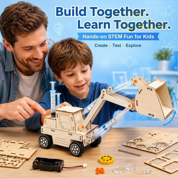 Experimente für Kinder 6+, 7 in 1 Holzbausatz Kinder Experimentierkasten 8, A