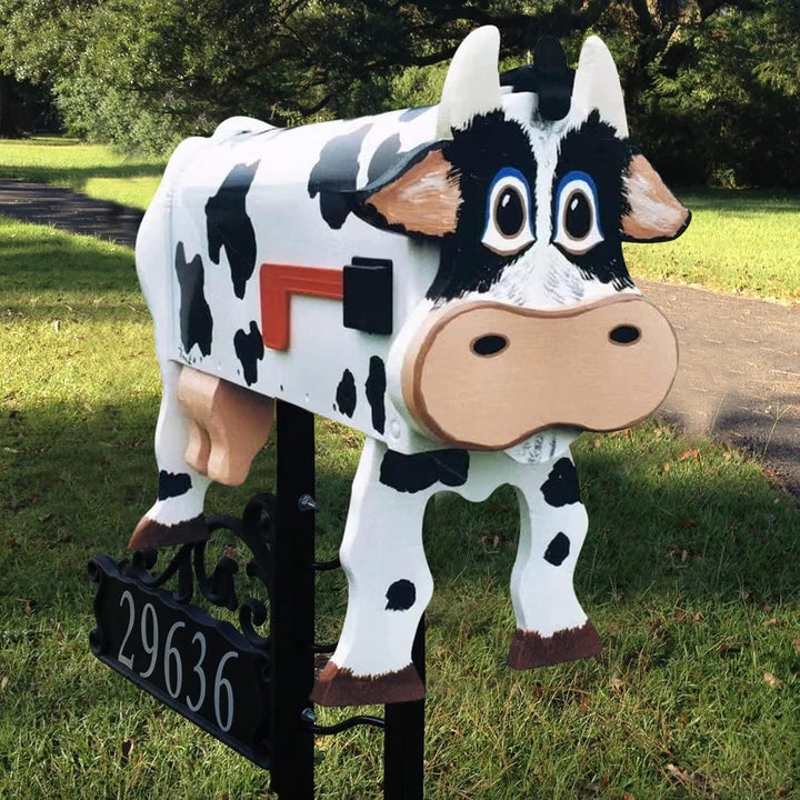 Generisch Geschenke für Garten Einzigartiger Kuh-Briefkasten, niedlicher Tier-Briefkasten, Gartendek