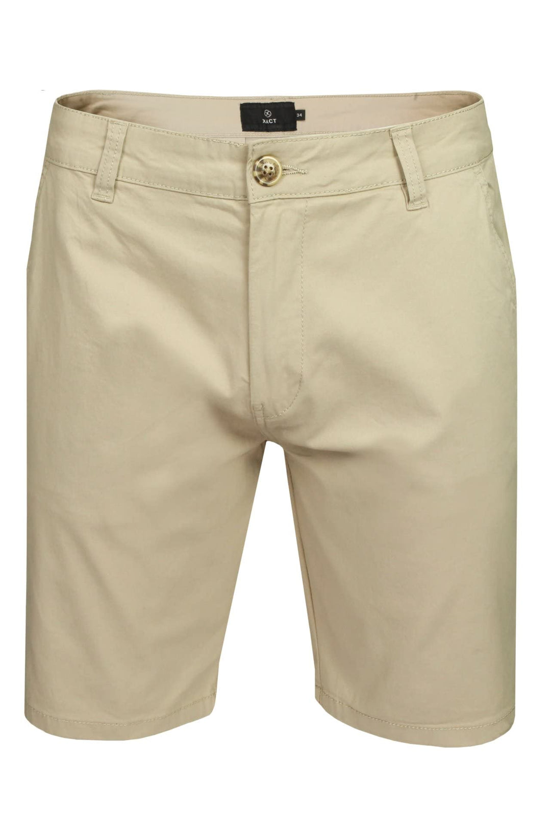 Xact Herren Leinen 23cm Tailored Chino Shorts, Regular Fit 32W Stone, 32W Stone