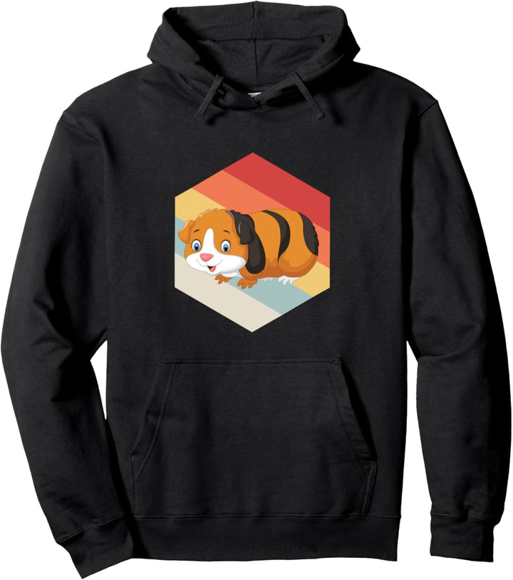 Retro Vintage Guinea Pig Animal Lover Pullover Hoodie