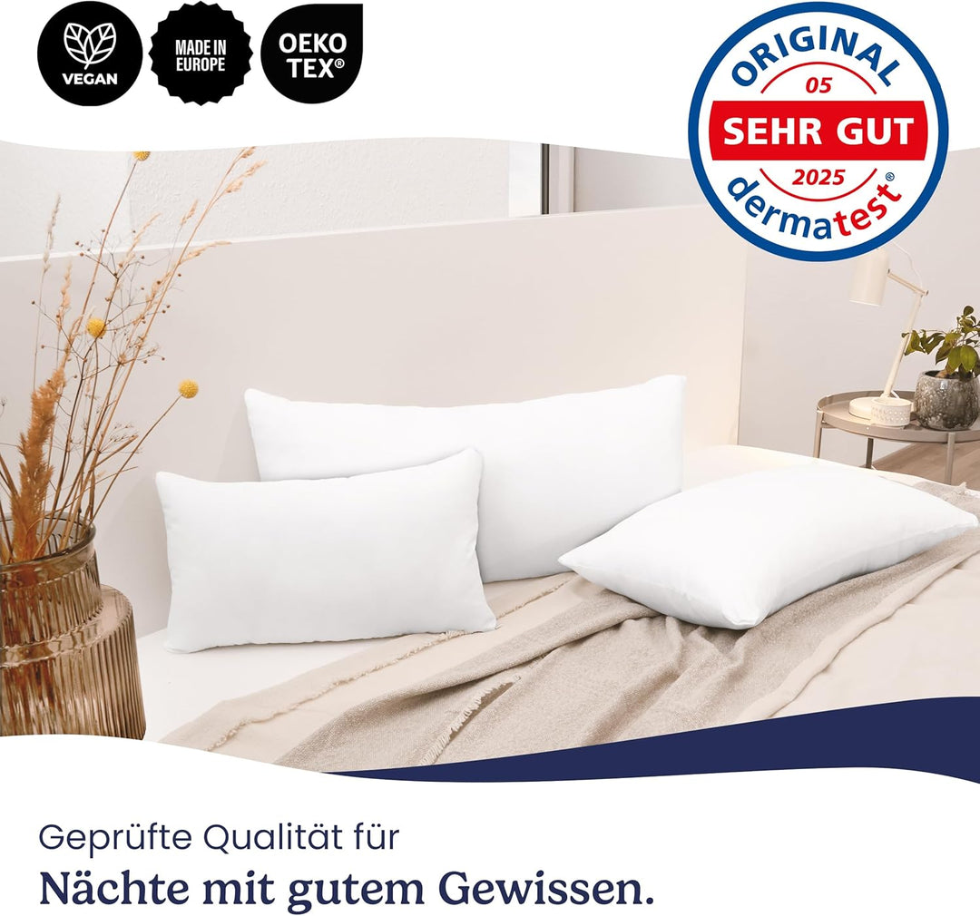 Gentle North Kopfkissen (40x80 cm gross) - 6er Set Kissen für Bett und als Dekokissen - Mit Reissver
