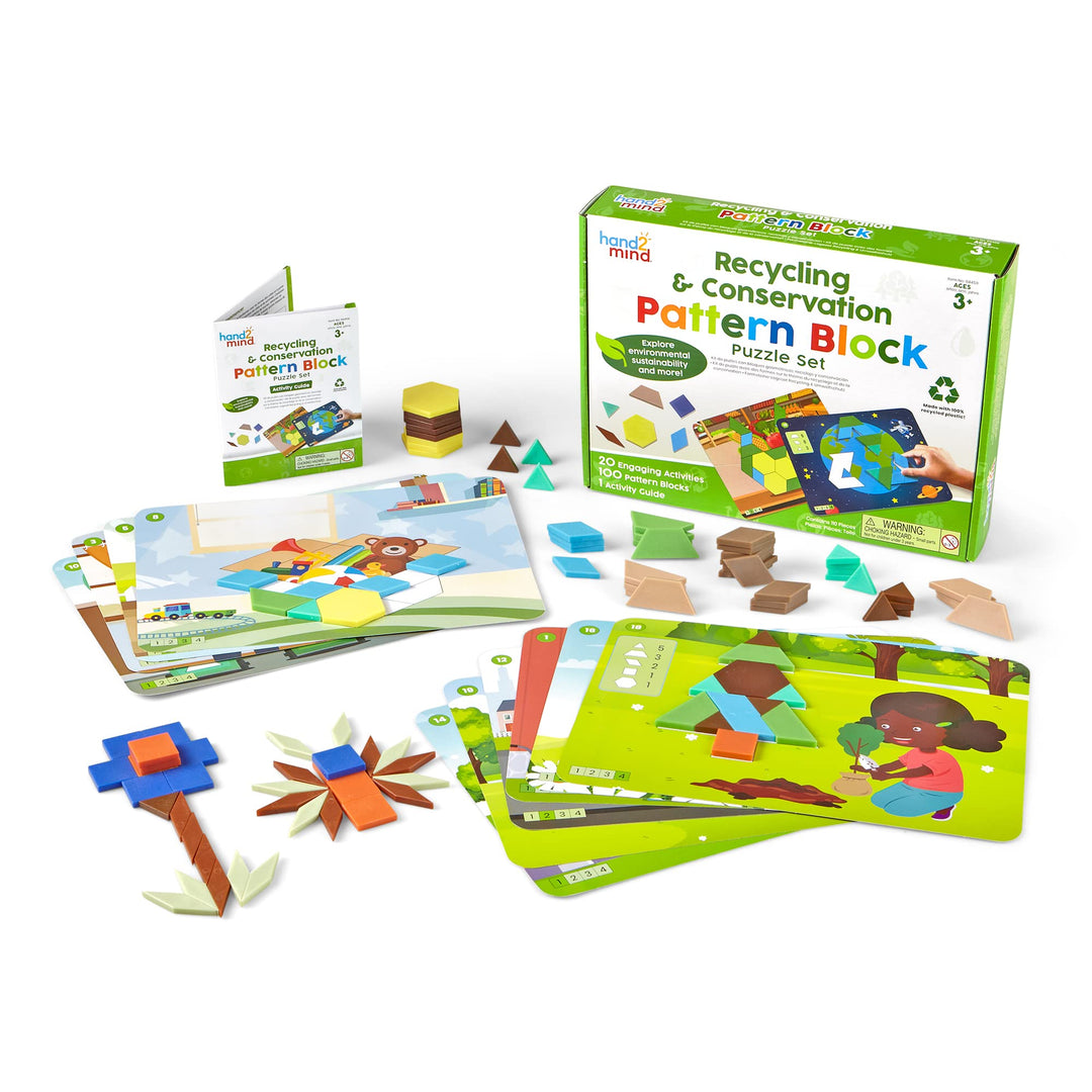 Learning Resources Formsteine-Legeset Recycling und Umweltschutz, Formenpuzzle, Tangram für Kinder i