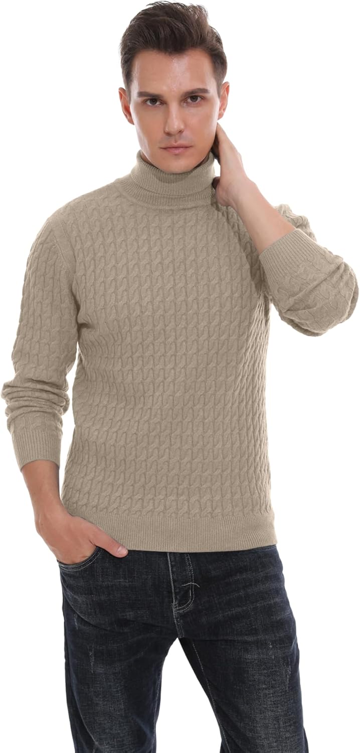 Hisir Rollkragenpullover Herren Klassischer Pullover Herren Warmer Winter Slim Fit Strickpullover Pu