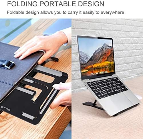 ELZO Laptop Ständer, Ergonomisch Notebook Ständer Multi-Winkel Verstellbar, Höhe einstellbar, MacBoo