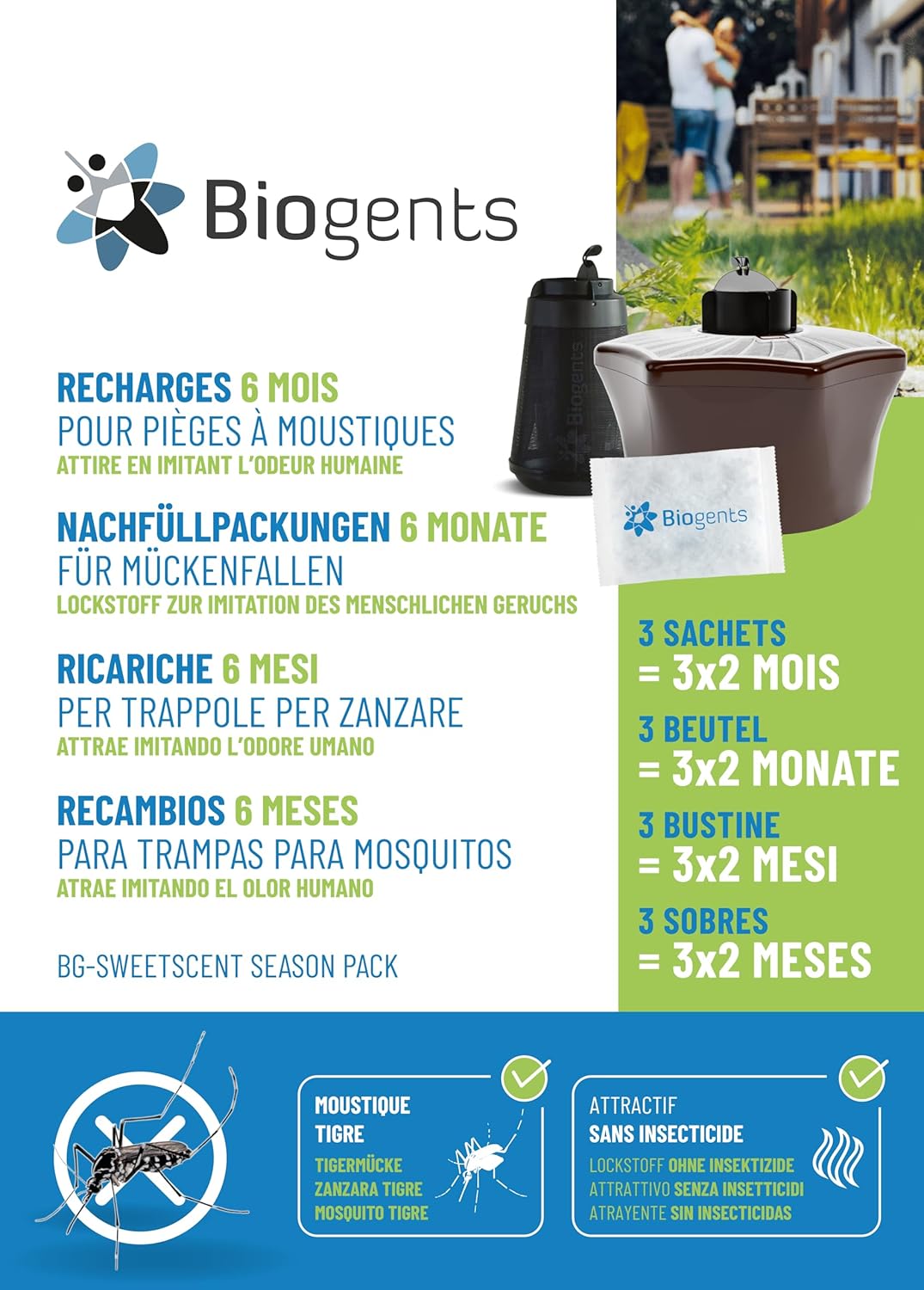 Biogents-Sweetscent Lockstoff (6 Monate Nachfüllpackung) 1 Stück Einzigartig, Einzigartig