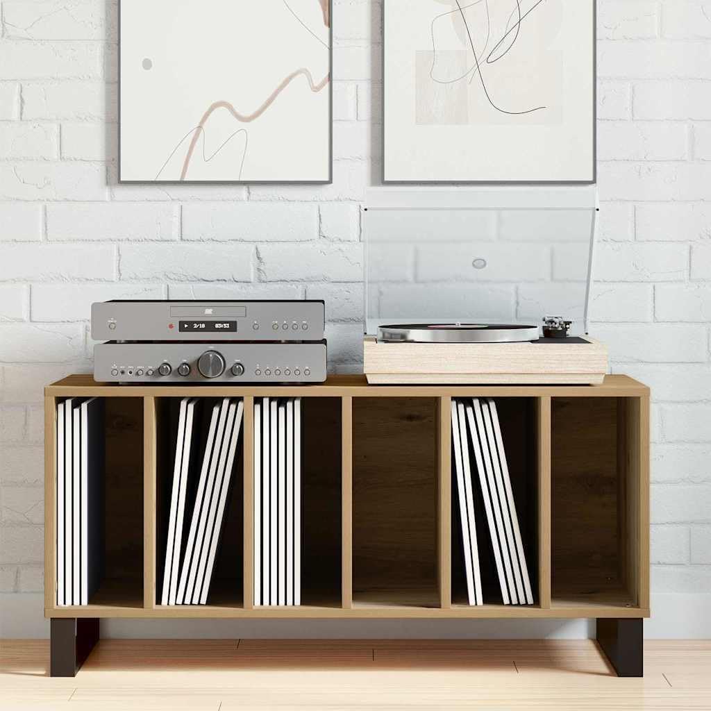 Schallplattenschrank Artisan-Eiche 100 x 38 x 48 cm, Artisan-eiche 1