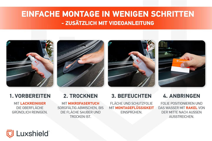 Luxshield Ladekantenschutz Folie für Ford Kuga 3 (III) Trend, Titanium, Cool&amp;Connect I 2019-2024 - S