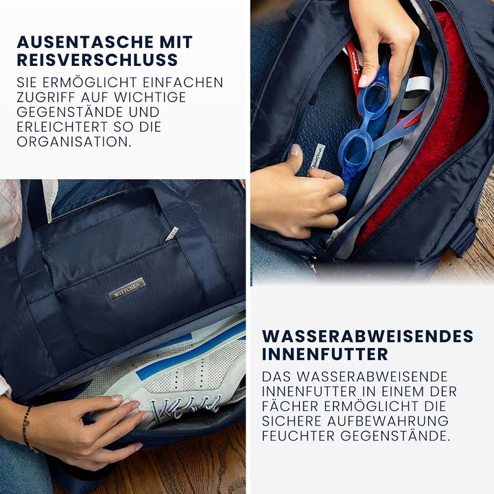 WITTCHEN Reisetasche aus Polyester | Kollektion: Easy Travel | Handgepäck mit Netbook-Fach und RFID-