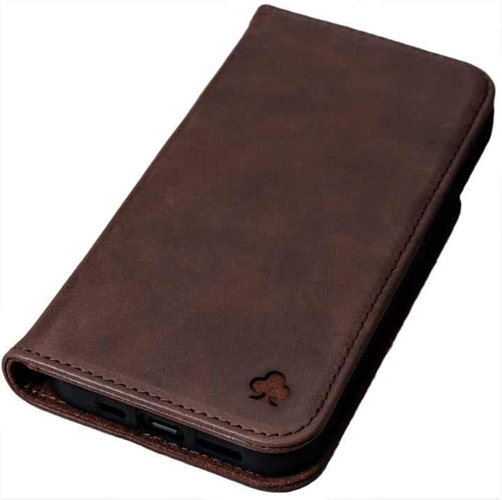 Porter Riley - Lederhülle kompatibel mit iPhone XR. Premium Echtleder Standhülle/Cover/Brieftasche m