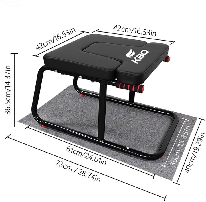 Multifunktionaler U-förmiger Hocker, 250 kg Kapazität, doppelte Armlehne, rutschfeste Yoga-Fitness-H