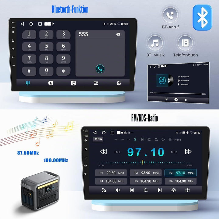 SIXTOP 2G+64G Android 13 Autoradio mit Bluetooth für BMW 1 Series E81 E82 E87 E88 2004-2012 mit Carp