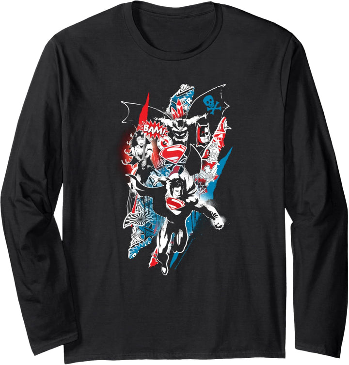 Batman v Superman Ripped Trio Langarmshirt