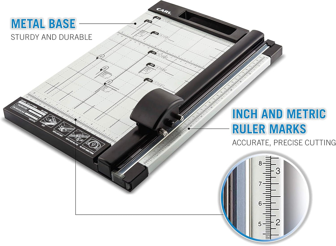 CARL Rollenschneider für Papier, Format A4, DC-200n. 12 inch, 12 inch