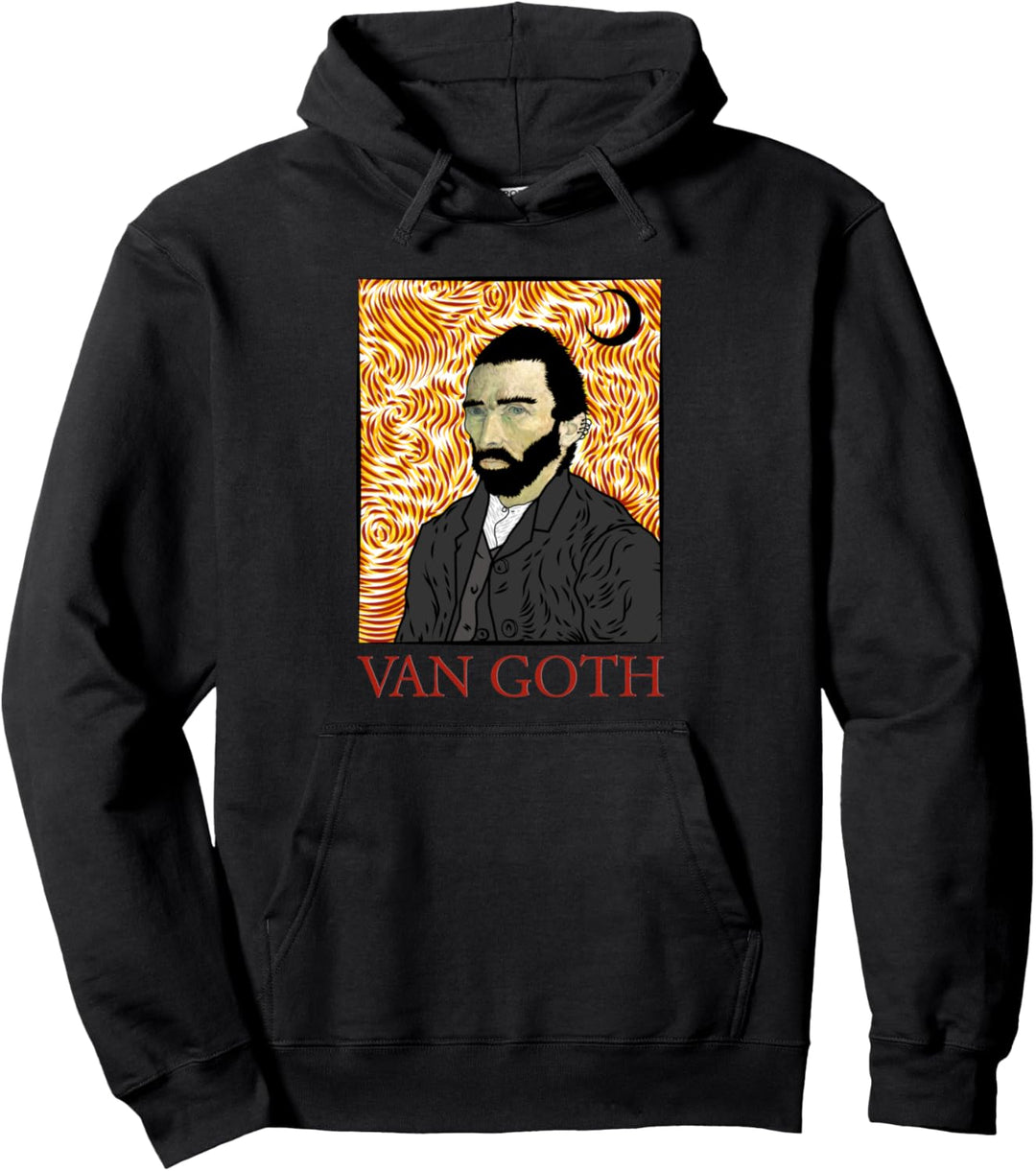 Van Goth - Vincent Van Gogh - Grunge Gothic Moon Occult fun Pullover Hoodie
