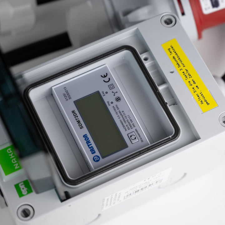 NAKA Strommessgerät 32A Stromzähler 400V Mobil Digital Stromverbrauch-Messgerät MID Geeicht Mit CEE-