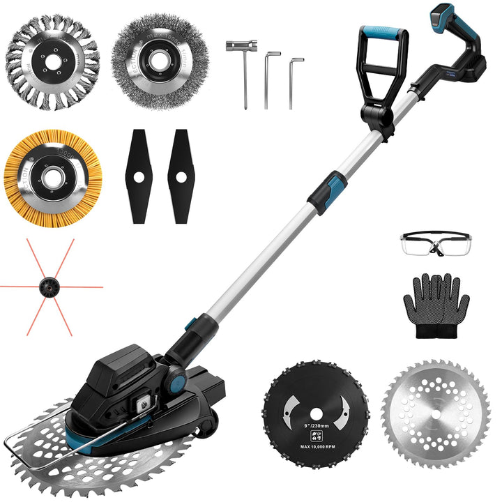 7-IN-1 Akku Rasentrimmer Kompatibel mit Makita Akkus 18V, 1200W Bürstenloser Freischneider Akku mit