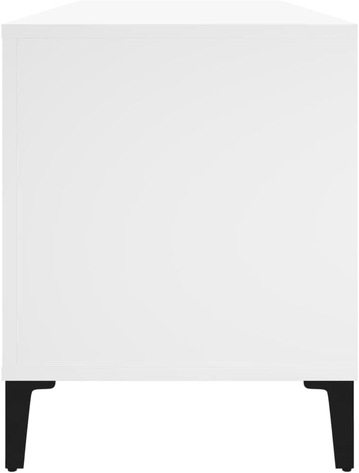 Homgoday Schallplattenschrank, weiss, 100 x 38 x 48 cm, Holzwerkstoff, Vinyl-Schallplattenaufbewahru