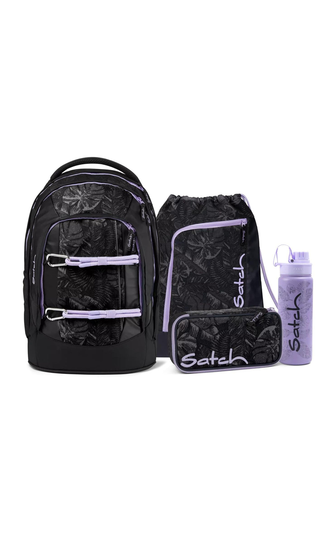satch pack Schulrucksack Set 3 teilig ab 5. Klasse ergonomisch 30L Stauraum mit Schlamperbox Sportbe
