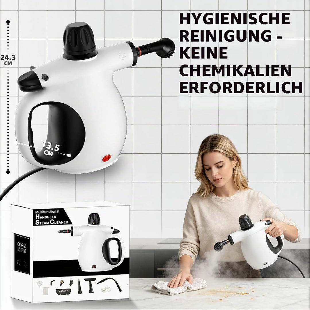 Handdampfreiniger, Dampfreiniger, Reinigungsdampfer (B) Weiss, Weiss